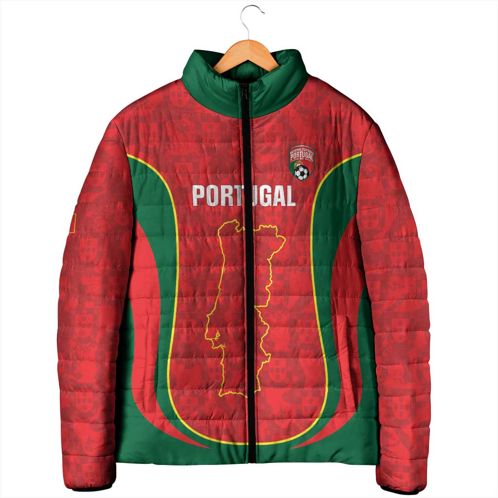 Custom Portugal Football Padded Jacket 2026 Come On Selecao das Quinas - Red - Wonder Print Shop