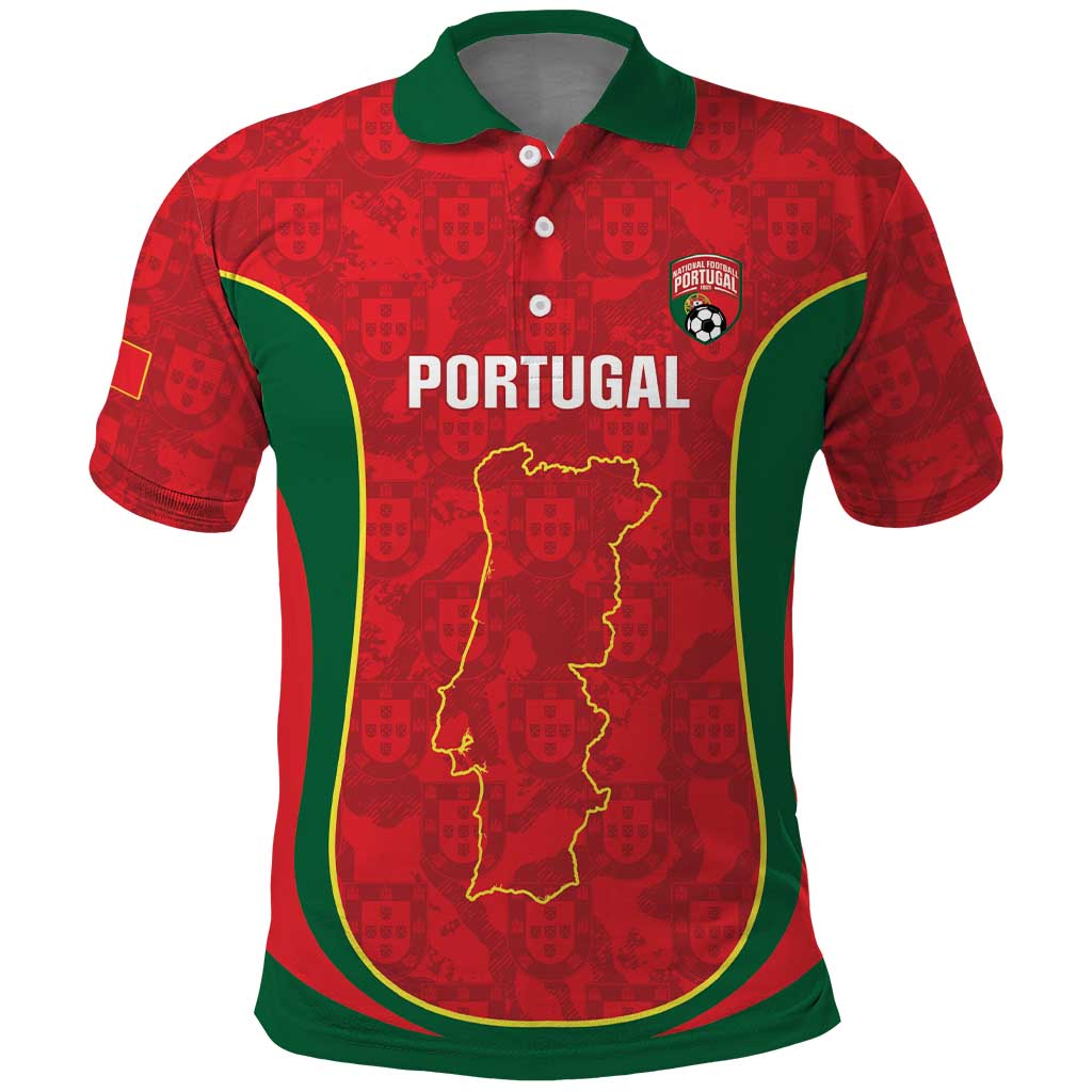 Custom Portugal Football Polo Shirt 2026 Come On Selecao das Quinas - Red - Wonder Print Shop
