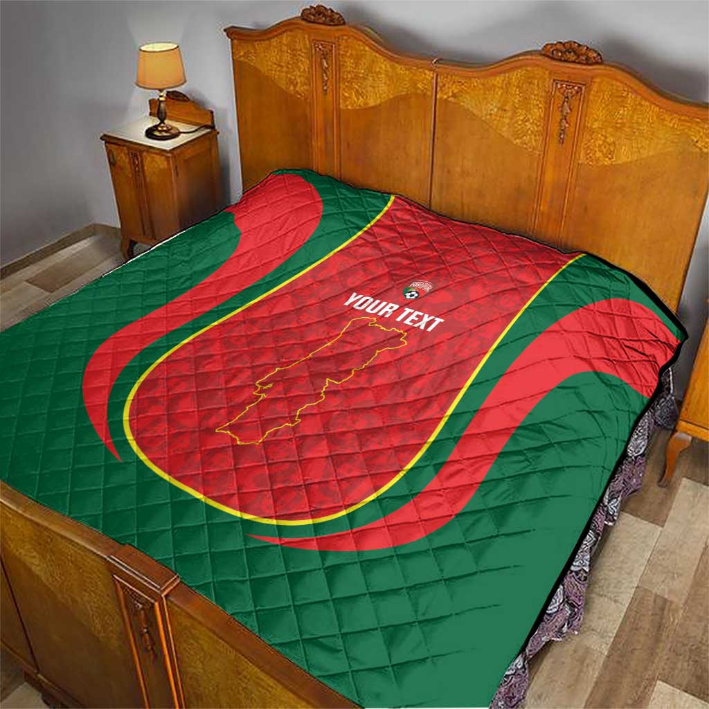 Custom Portugal Football Quilt 2026 Come On Selecao das Quinas - Red - Wonder Print Shop