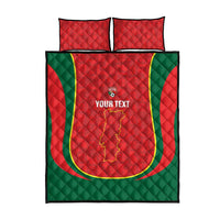 Custom Portugal Football Quilt Bed Set 2026 Come On Selecao das Quinas - Red - Wonder Print Shop