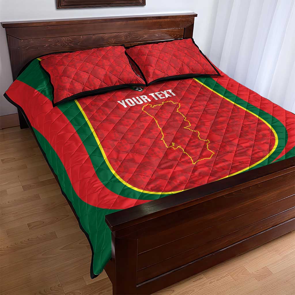 Custom Portugal Football Quilt Bed Set 2026 Come On Selecao das Quinas - Red - Wonder Print Shop