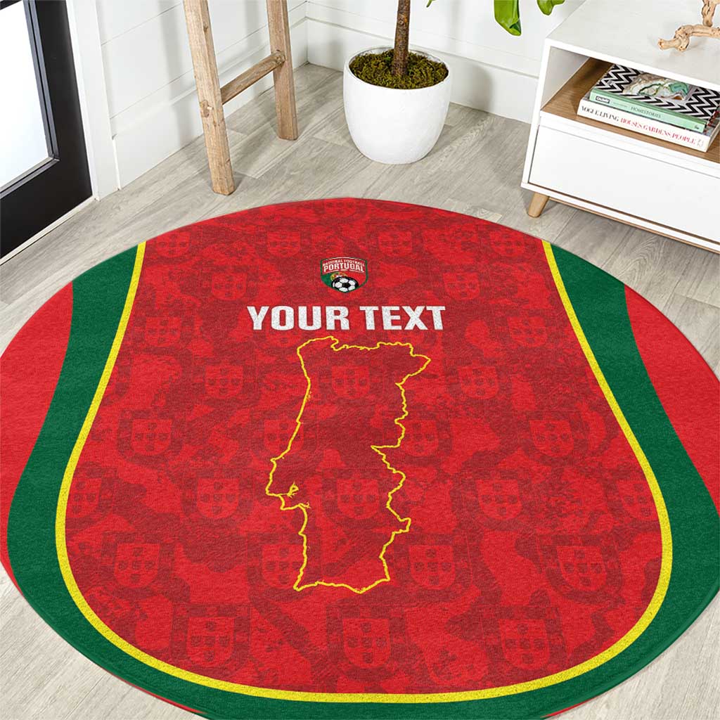 Custom Portugal Football Round Carpet 2026 Come On Selecao das Quinas - Red - Wonder Print Shop