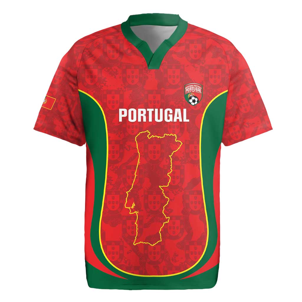 Custom Portugal Football Rugby Jersey 2026 Come On Selecao das Quinas - Red - Wonder Print Shop