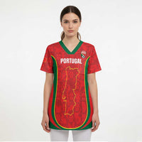 Custom Portugal Football Scrub Top 2026 Come On Selecao das Quinas - Red - Wonder Print Shop