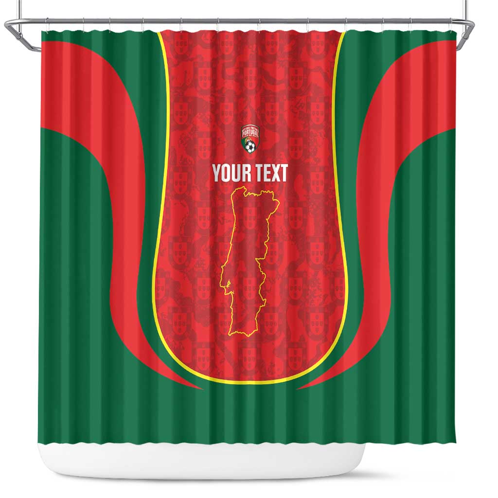 Custom Portugal Football Shower Curtain 2026 Come On Selecao das Quinas - Red - Wonder Print Shop