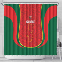 Custom Portugal Football Shower Curtain 2026 Come On Selecao das Quinas - Red - Wonder Print Shop