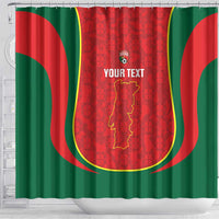 Custom Portugal Football Shower Curtain 2026 Come On Selecao das Quinas - Red - Wonder Print Shop