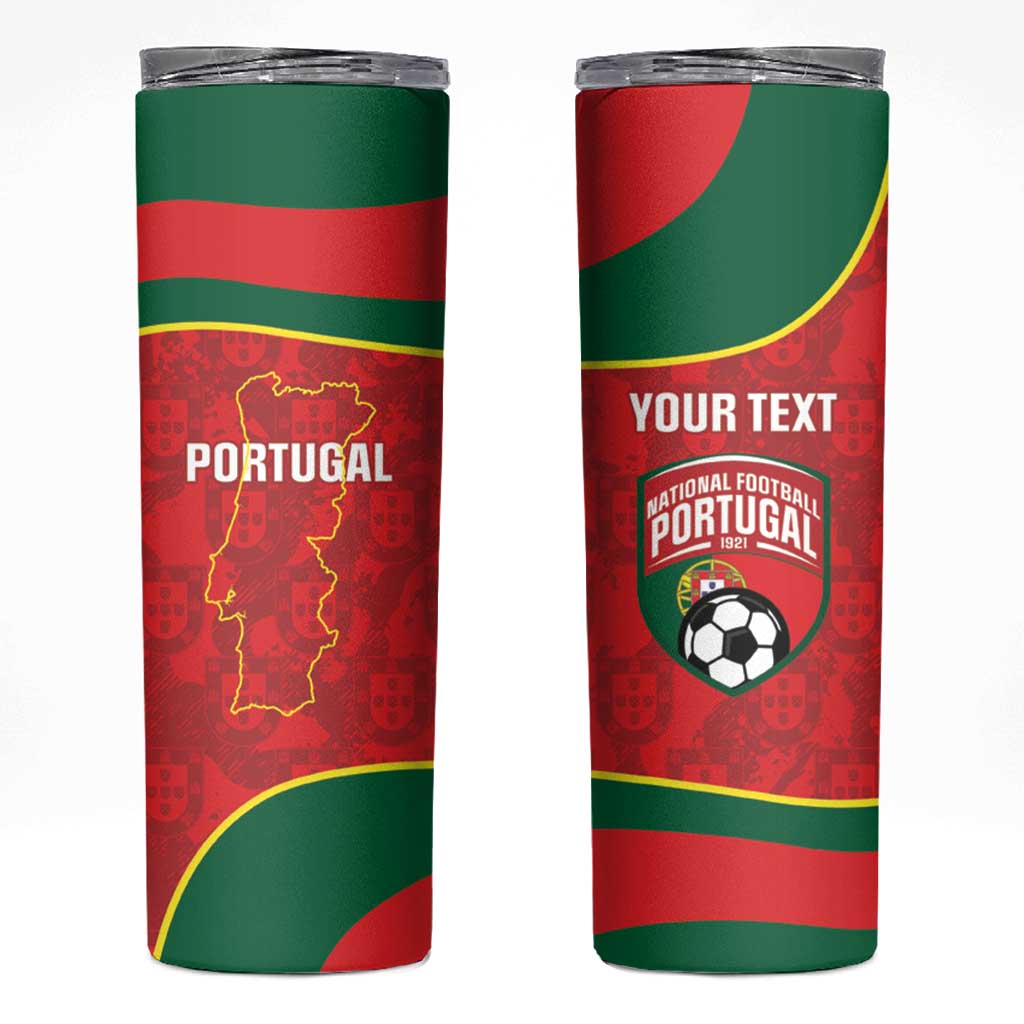 Custom Portugal Football Skinny Tumbler 2026 Come On Selecao das Quinas - Red - Wonder Print Shop