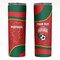 Custom Portugal Football Skinny Tumbler 2026 Come On Selecao das Quinas - Red - Wonder Print Shop
