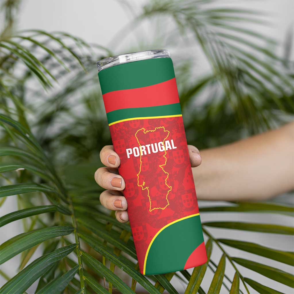 Custom Portugal Football Skinny Tumbler 2026 Come On Selecao das Quinas - Red - Wonder Print Shop