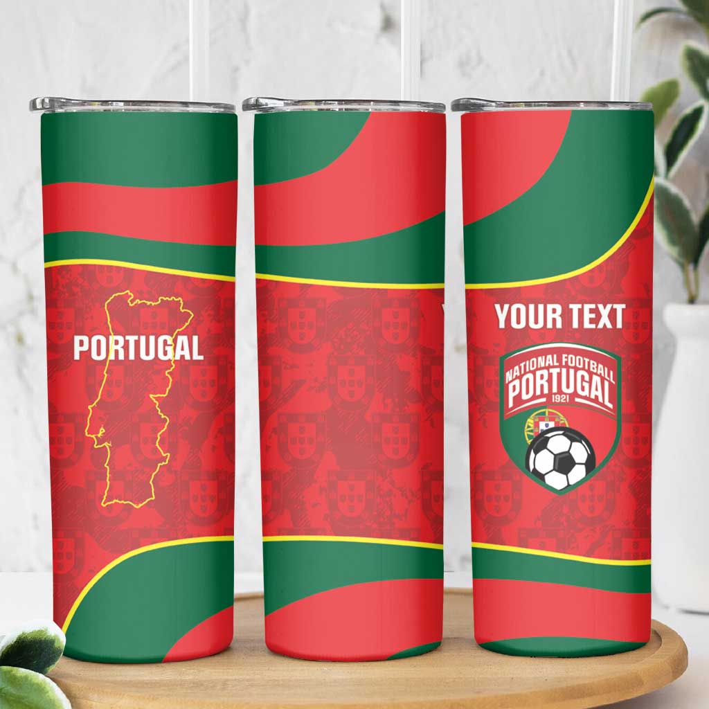 Custom Portugal Football Skinny Tumbler 2026 Come On Selecao das Quinas - Red - Wonder Print Shop