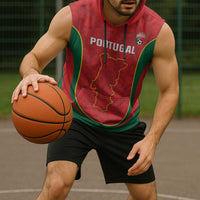 Custom Portugal Football Sleeveless Hoodie 2026 Come On Selecao das Quinas - Red - Wonder Print Shop