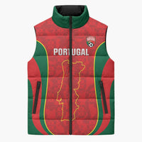 Custom Portugal Football Sleeveless Puffer Jacket 2026 Come On Selecao das Quinas - Red - Wonder Print Shop