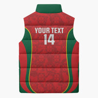 Custom Portugal Football Sleeveless Puffer Jacket 2026 Come On Selecao das Quinas - Red - Wonder Print Shop