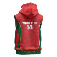 Custom Portugal Football Sleeveless Zip Hoodie 2026 Come On Selecao das Quinas - Red - Wonder Print Shop