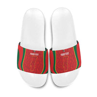 Custom Portugal Football Slide Sandals 2026 Come On Selecao das Quinas - Red - Wonder Print Shop