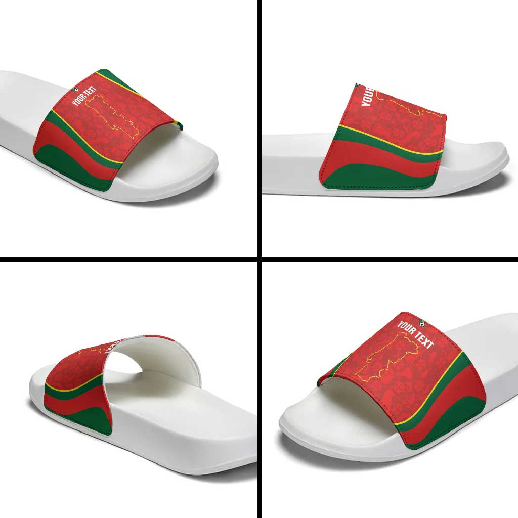 Custom Portugal Football Slide Sandals 2026 Come On Selecao das Quinas - Red - Wonder Print Shop