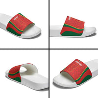 Custom Portugal Football Slide Sandals 2026 Come On Selecao das Quinas - Red - Wonder Print Shop