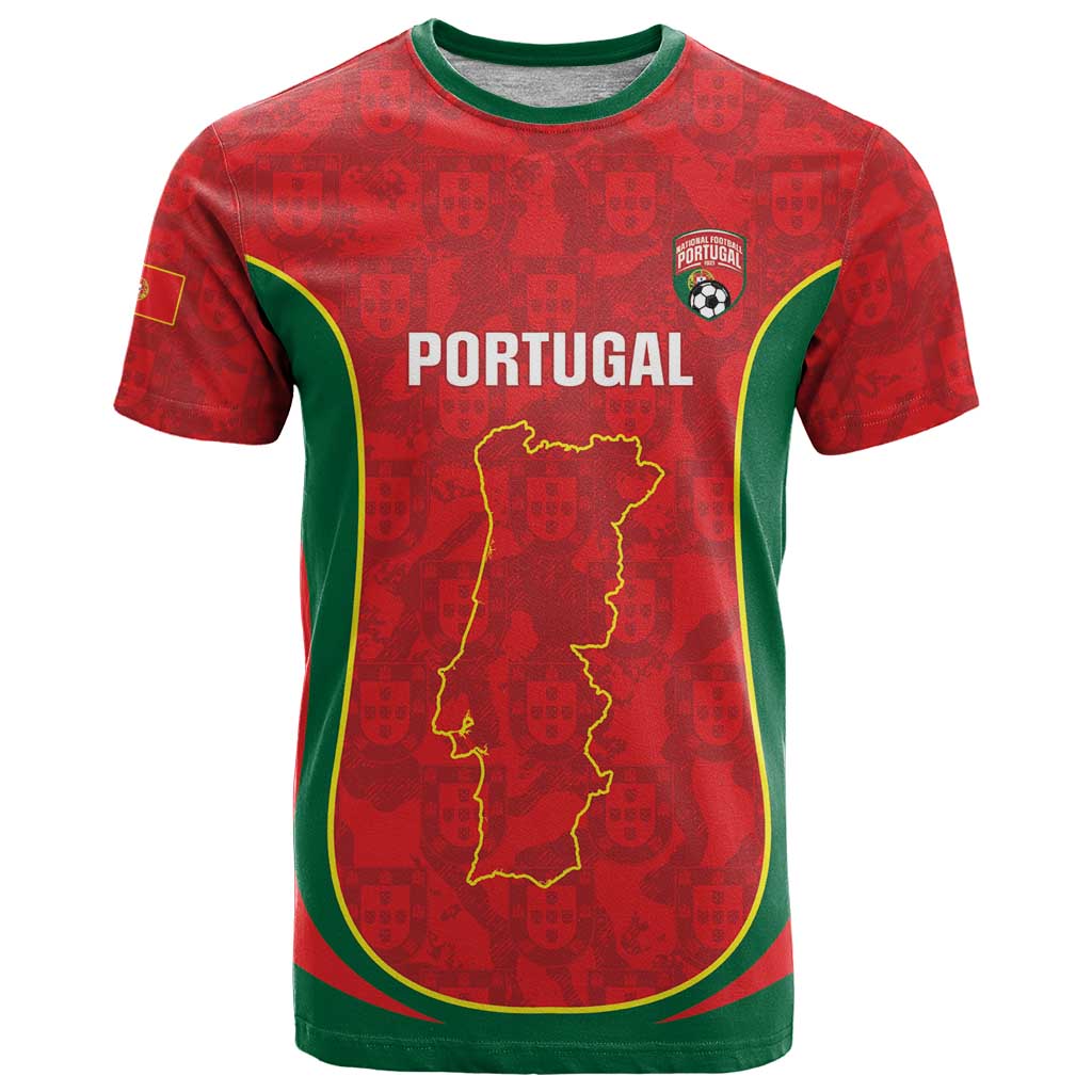 Custom Portugal Football T Shirt 2026 Come On Selecao das Quinas - Red - Wonder Print Shop