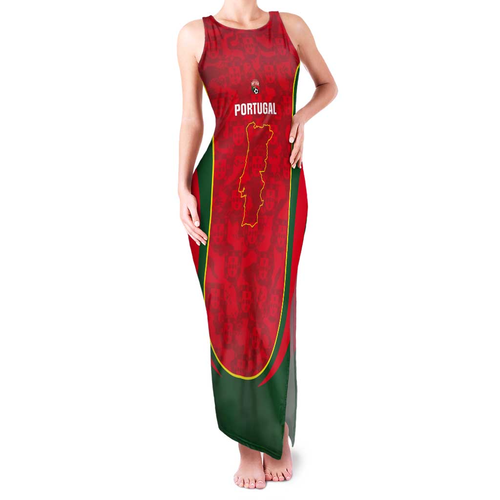 Custom Portugal Football Tank Maxi Dress 2026 Come On Selecao das Quinas - Red - Wonder Print Shop