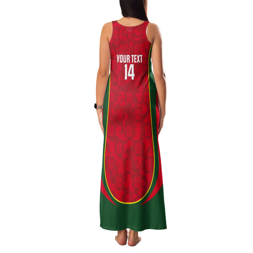 Custom Portugal Football Tank Maxi Dress 2026 Come On Selecao das Quinas - Red - Wonder Print Shop