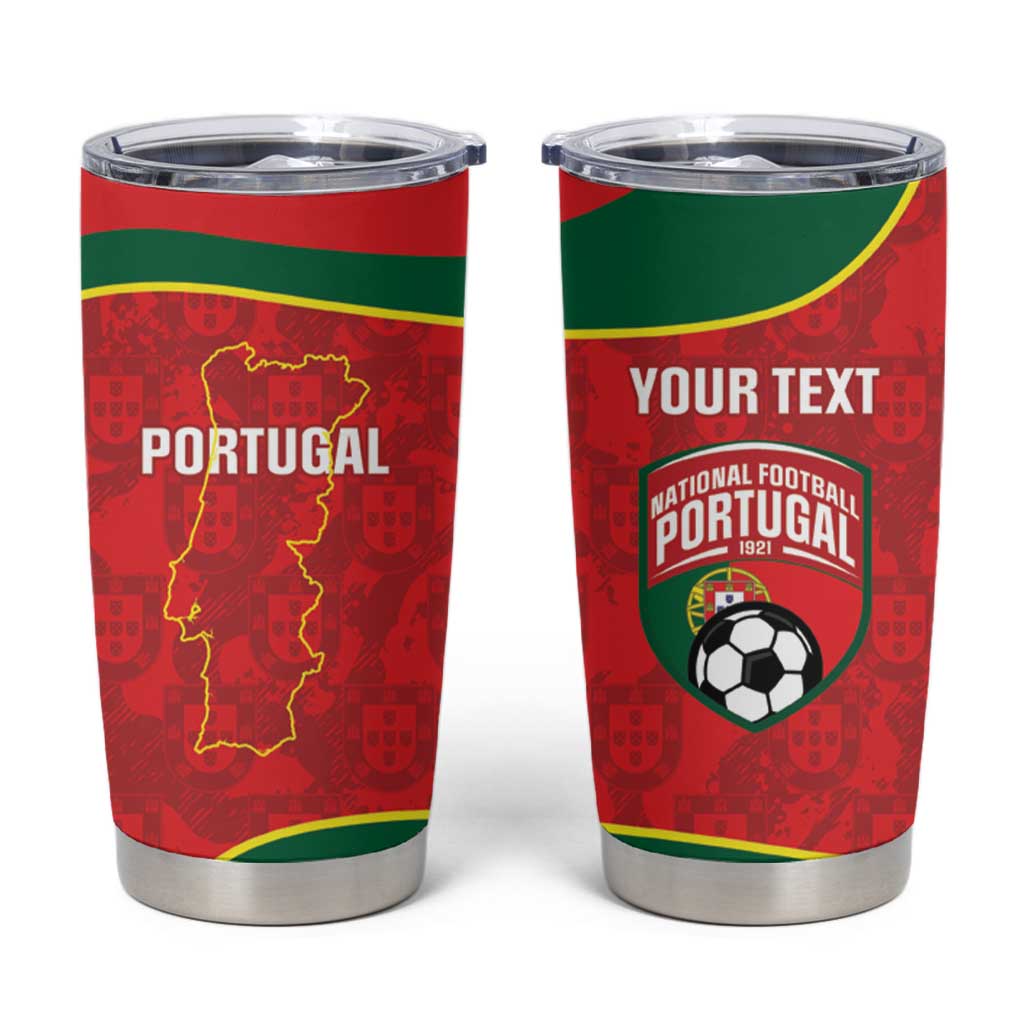 Custom Portugal Football Tumbler Cup 2026 Come On Selecao das Quinas - Red - Wonder Print Shop