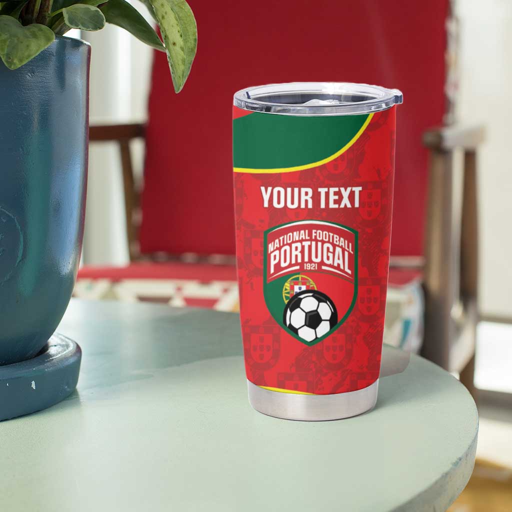 Custom Portugal Football Tumbler Cup 2026 Come On Selecao das Quinas - Red - Wonder Print Shop