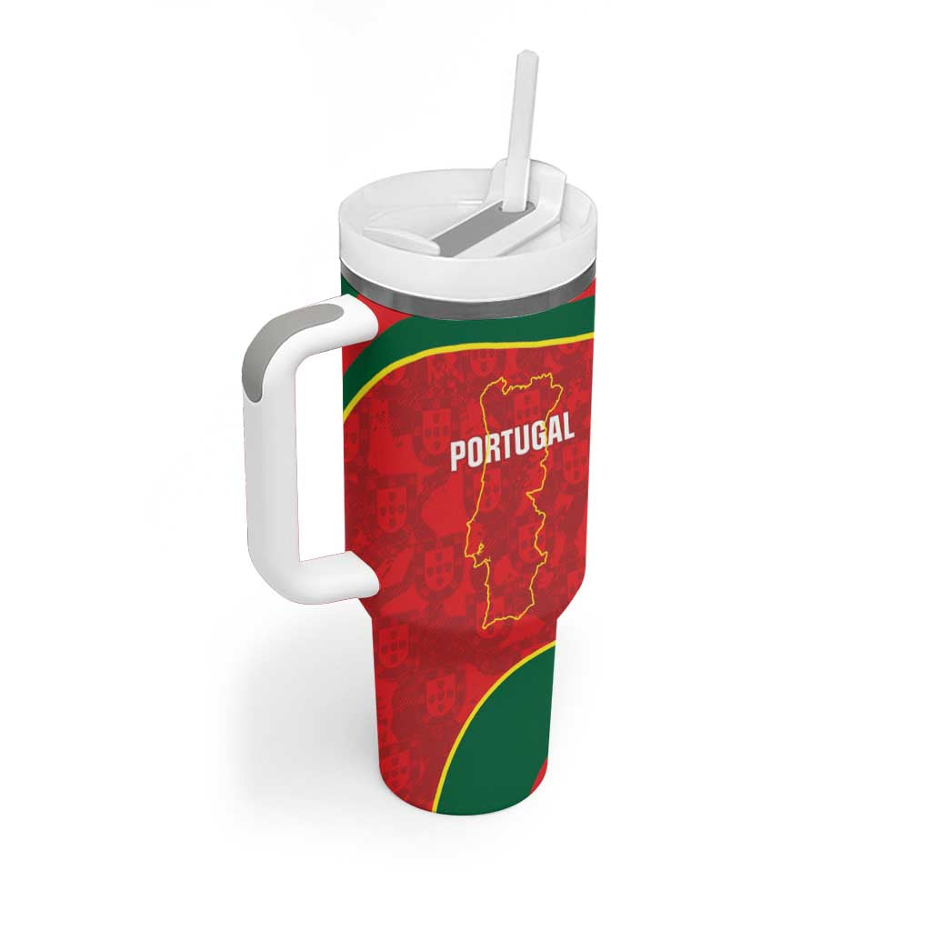 Custom Portugal Football Tumbler With Handle 2026 Come On Selecao das Quinas - Red - Wonder Print Shop