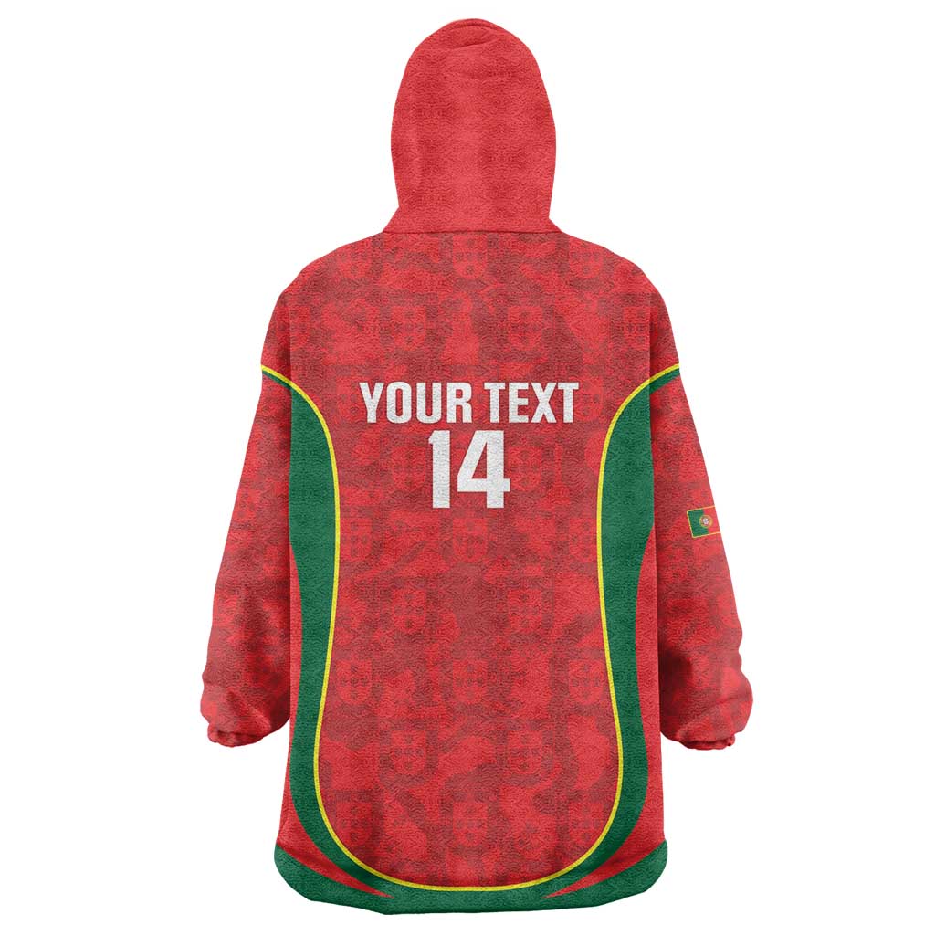 Custom Portugal Football Wearable Blanket Hoodie 2026 Come On Selecao das Quinas - Red - Wonder Print Shop