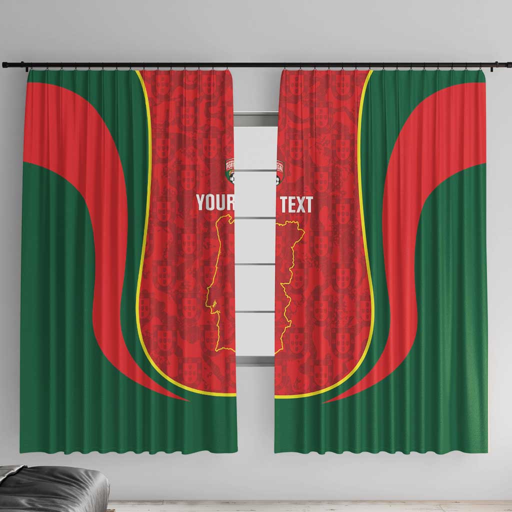 Custom Portugal Football Window Curtain 2026 Come On Selecao das Quinas - Red - Wonder Print Shop