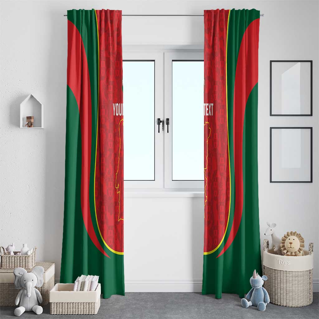 Custom Portugal Football Window Curtain 2026 Come On Selecao das Quinas - Red - Wonder Print Shop