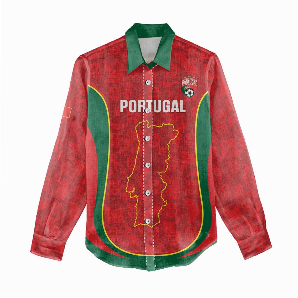 Custom Portugal Football Women Casual Shirt 2026 Come On Selecao das Quinas - Red - Wonder Print Shop