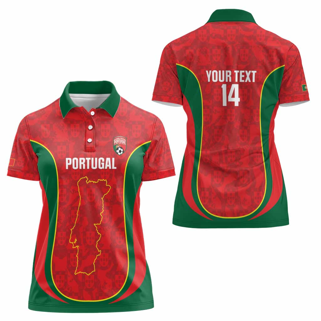 Custom Portugal Football Women Polo Shirt 2026 Come On Selecao das Quinas - Red - Wonder Print Shop