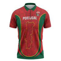 Custom Portugal Football Zipper Polo Shirt 2026 Come On Selecao das Quinas - Red - Wonder Print Shop