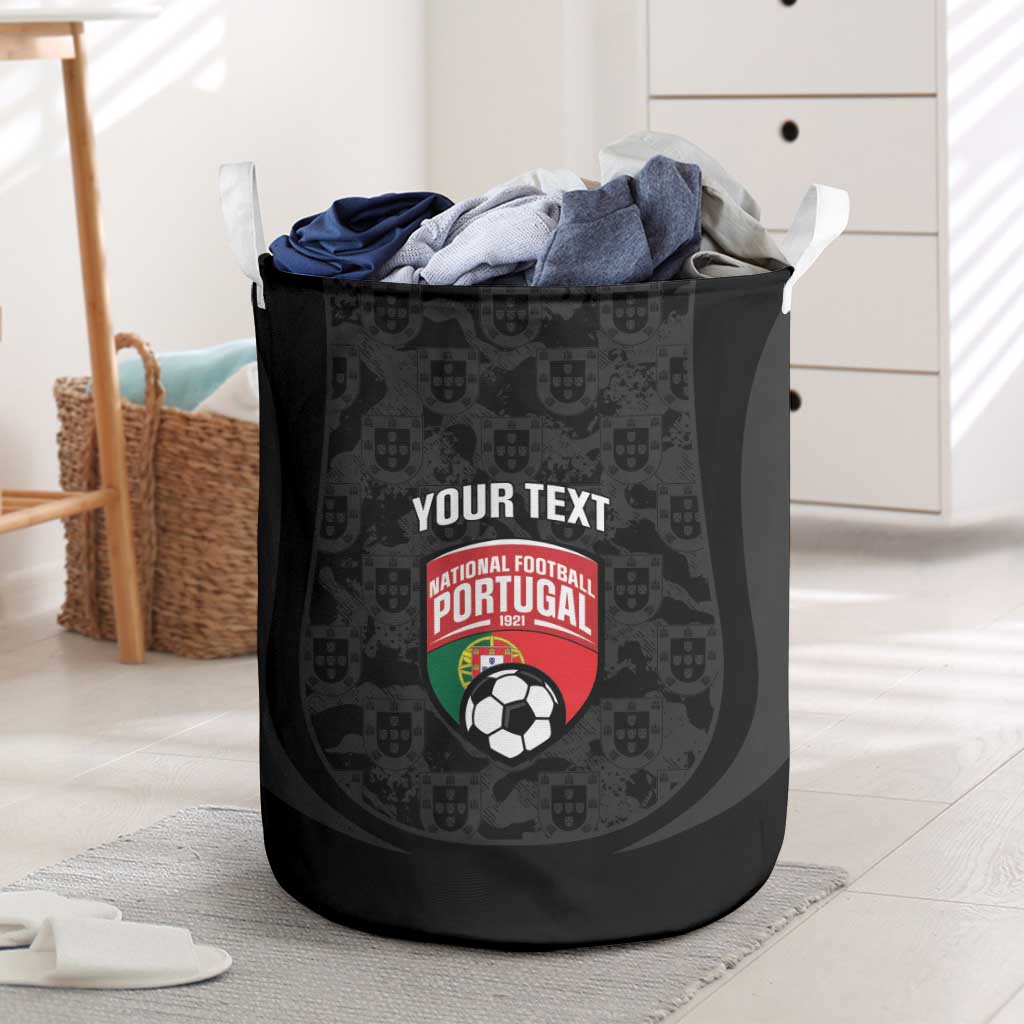 Custom Portugal Football Laundry Basket 2026 Come On Selecao das Quinas - Black - Wonder Print Shop