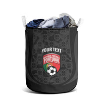 Custom Portugal Football Laundry Basket 2026 Come On Selecao das Quinas - Black - Wonder Print Shop