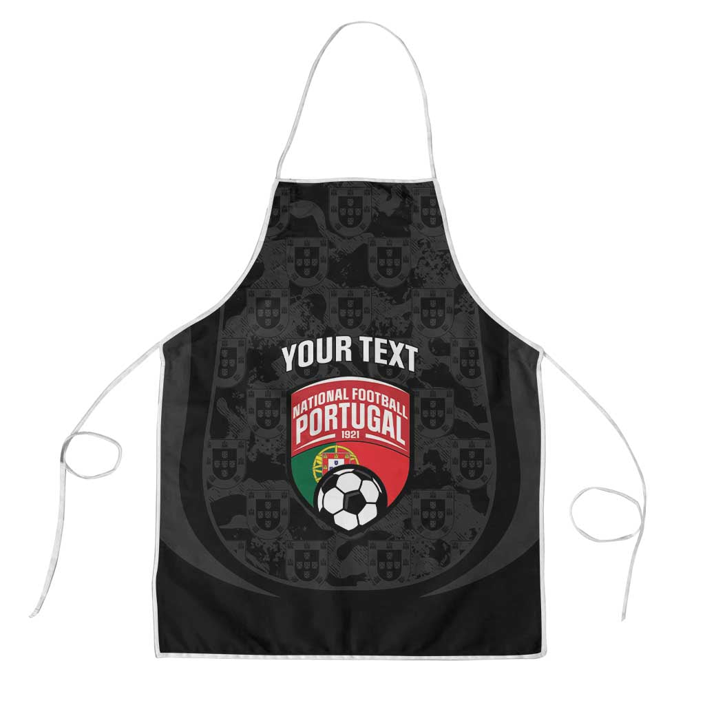 Custom Portugal Football Apron 2026 Come On Selecao das Quinas - Black - Wonder Print Shop