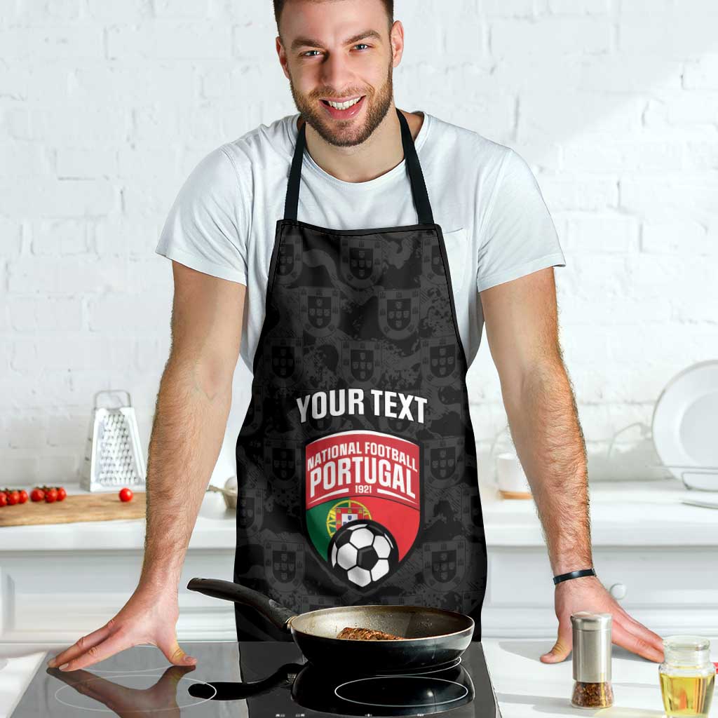 Custom Portugal Football Apron 2026 Come On Selecao das Quinas - Black - Wonder Print Shop