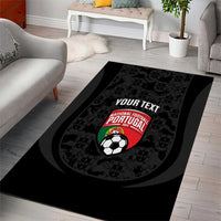 Custom Portugal Football Area Rug 2026 Come On Selecao das Quinas - Black - Wonder Print Shop