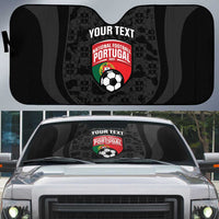 Custom Portugal Football Auto Sun Shade 2026 Come On Selecao das Quinas - Black - Wonder Print Shop