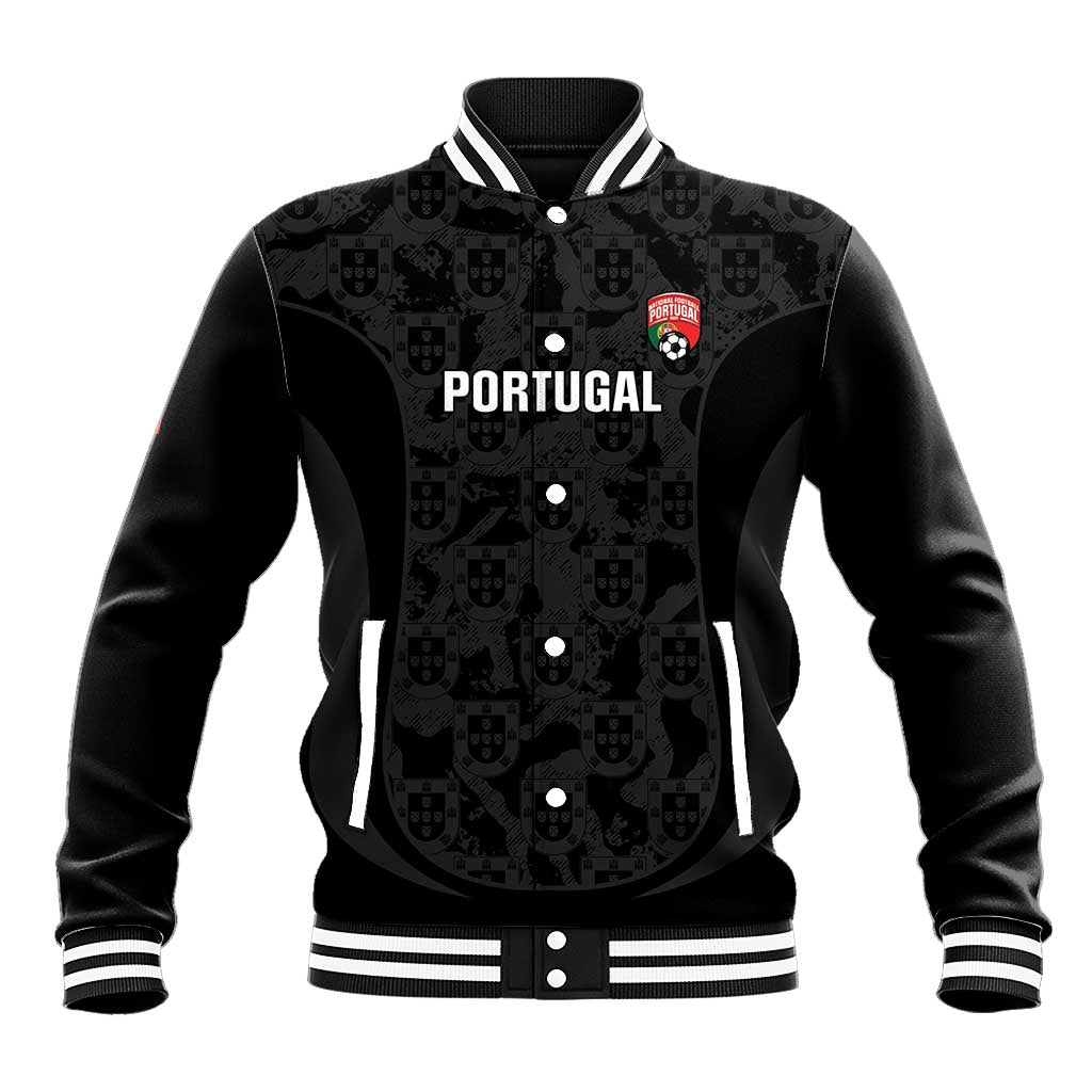 Custom Portugal Football Baseball Jacket 2026 Come On Selecao das Quinas - Black - Wonder Print Shop