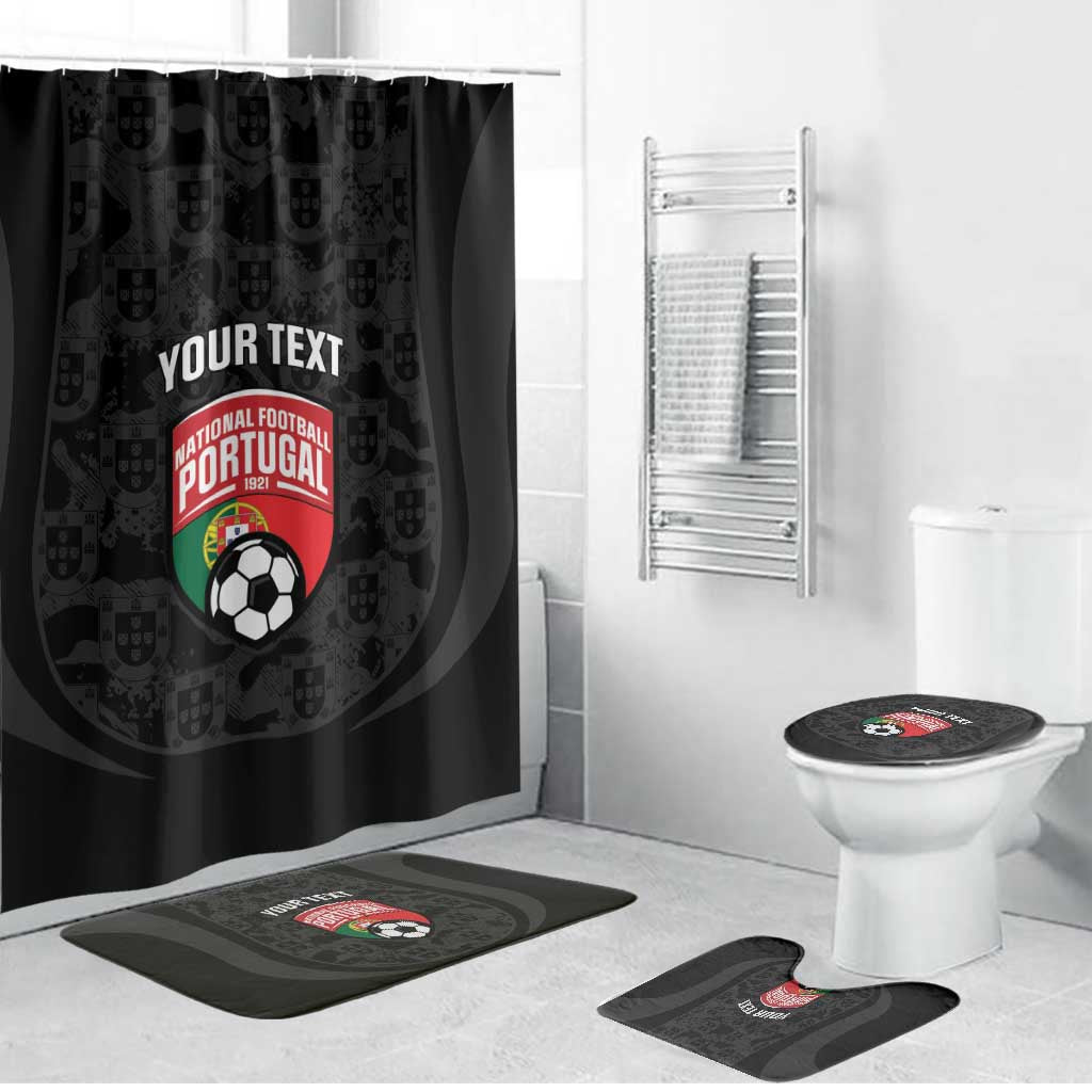 Custom Portugal Football Bathroom Set 2026 Come On Selecao das Quinas - Black - Wonder Print Shop