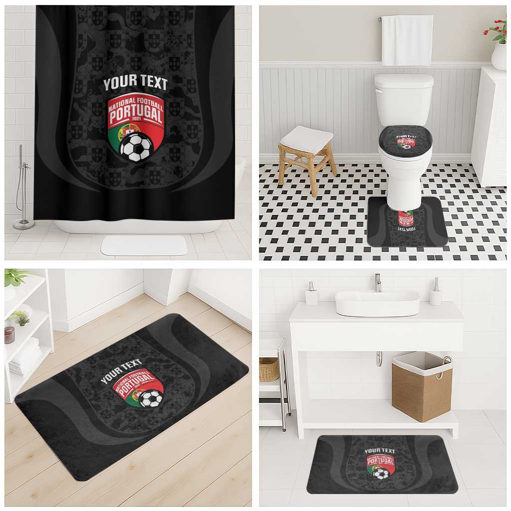 Custom Portugal Football Bathroom Set 2026 Come On Selecao das Quinas - Black - Wonder Print Shop