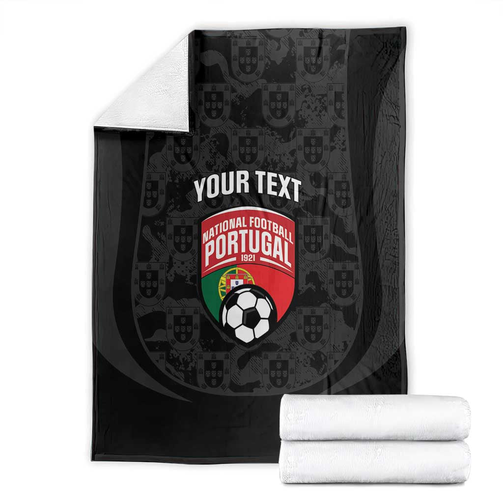 Custom Portugal Football Blanket 2026 Come On Selecao das Quinas - Black - Wonder Print Shop