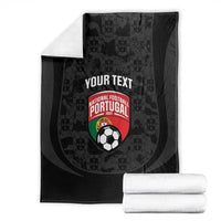 Custom Portugal Football Blanket 2026 Come On Selecao das Quinas - Black - Wonder Print Shop