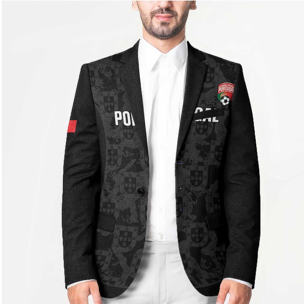 Custom Portugal Football Blazer 2026 Come On Selecao das Quinas - Black - Wonder Print Shop