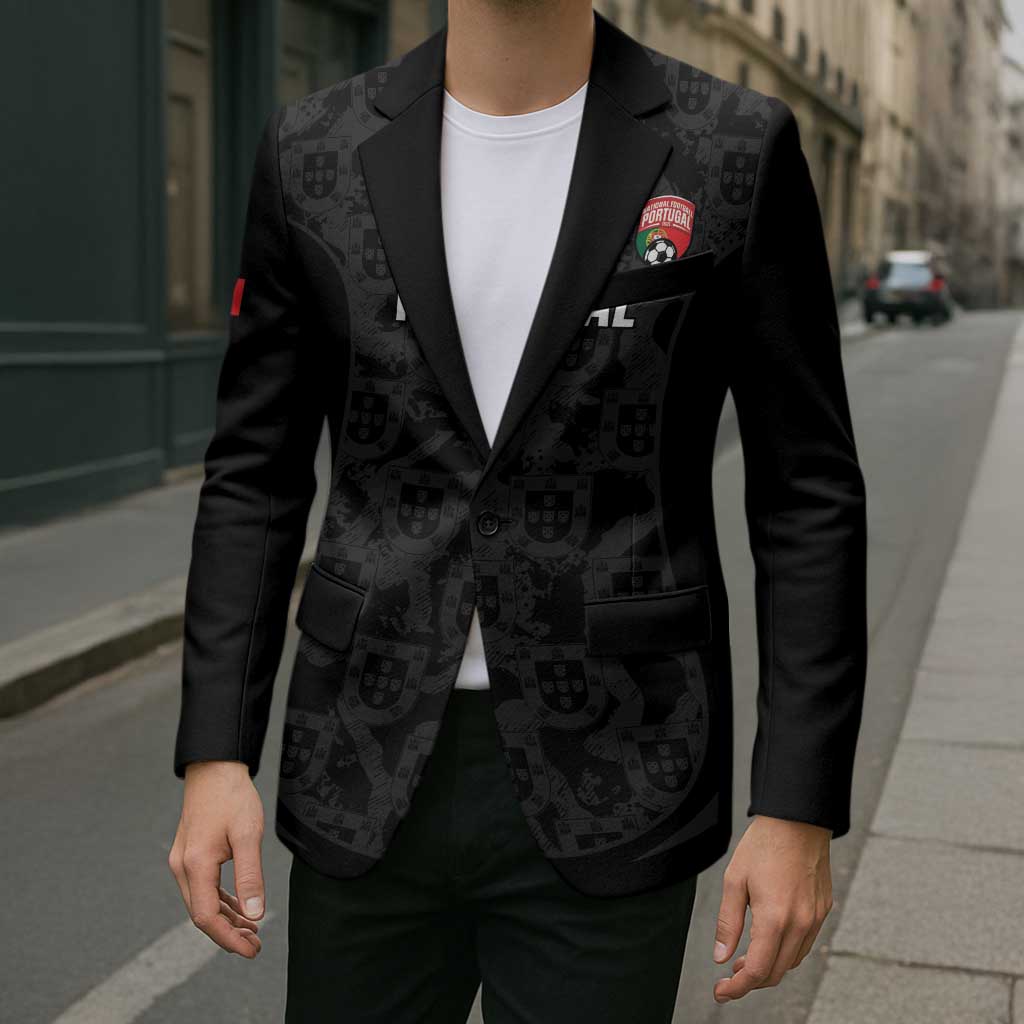 Custom Portugal Football Blazer 2026 Come On Selecao das Quinas - Black - Wonder Print Shop