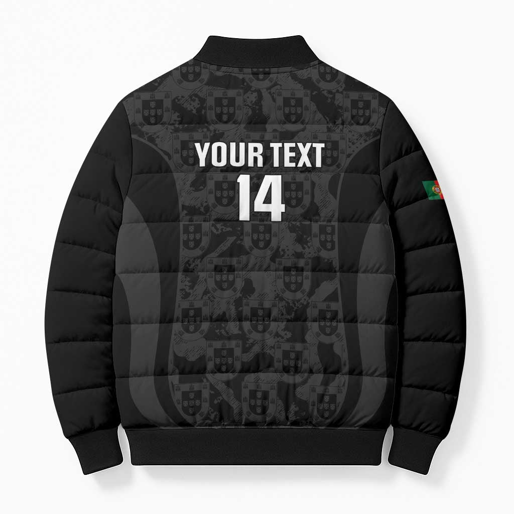 Custom Portugal Football Bomber Puffer Jacket 2026 Come On Selecao das Quinas - Black - Wonder Print Shop