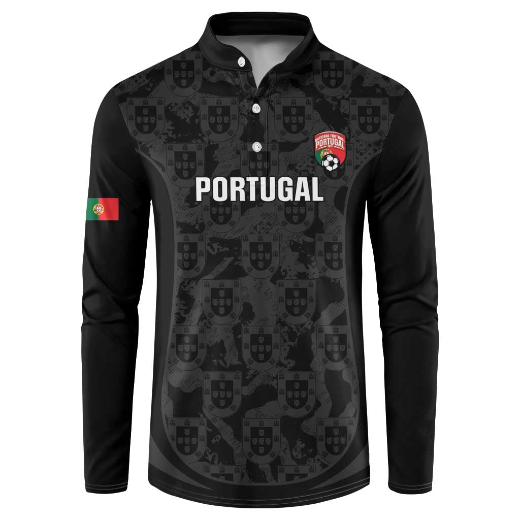 Custom Portugal Football Button Sweatshirt 2026 Come On Selecao das Quinas - Black - Wonder Print Shop