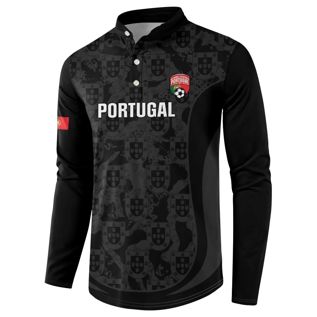 Custom Portugal Football Button Sweatshirt 2026 Come On Selecao das Quinas - Black - Wonder Print Shop